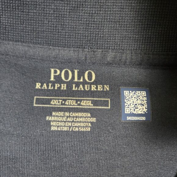 Polo Ralph Lauren Double Knit Navy Blue Men 4XLT Bomber Jacket Pony 4XL Big Tall - Picture 4 of 6